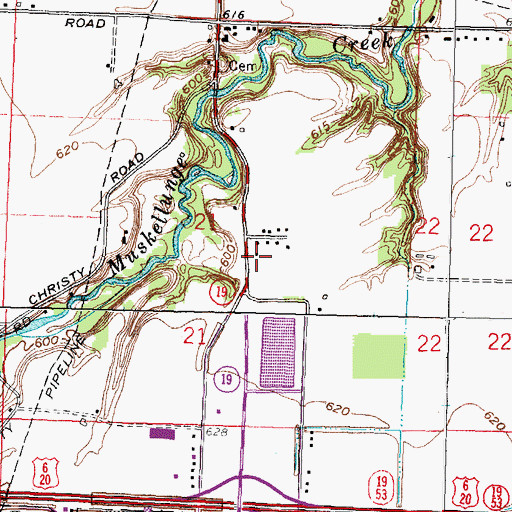 Topographic Map of Sandusky Township Fire Department and Emergency Medical Services, OH