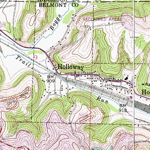 Topographic Map of Holloway Volunteer Fire Department Station 26, OH