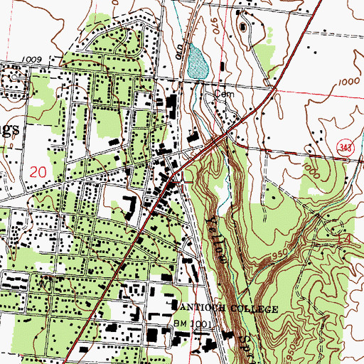 Topographic Map of Miami Township Fire and Rescue, OH