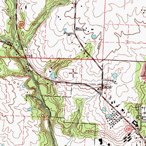 Topographic Map of Turtlecreek Township William A Stevens Fire and EMS Station 32, OH