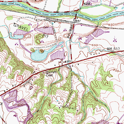 Topographic Map of Hamilton Township Fire and Rescue Station 77, OH