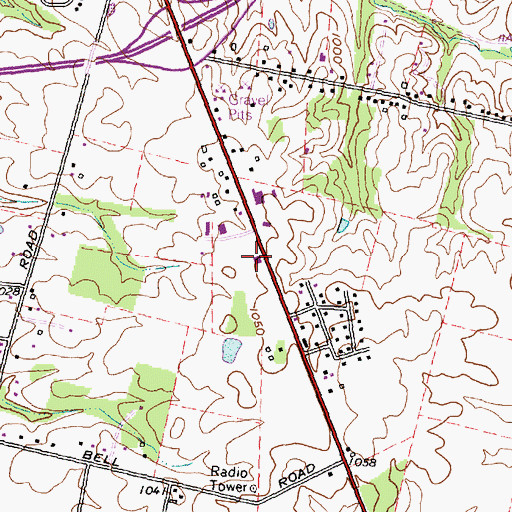 Topographic Map of Xenia Township Fire Emergency Medical Services Station 2, OH