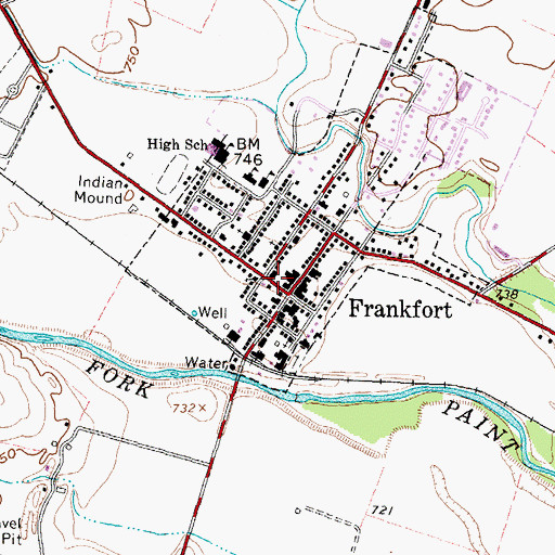 Topographic Map of Concord Township Fire Department, OH