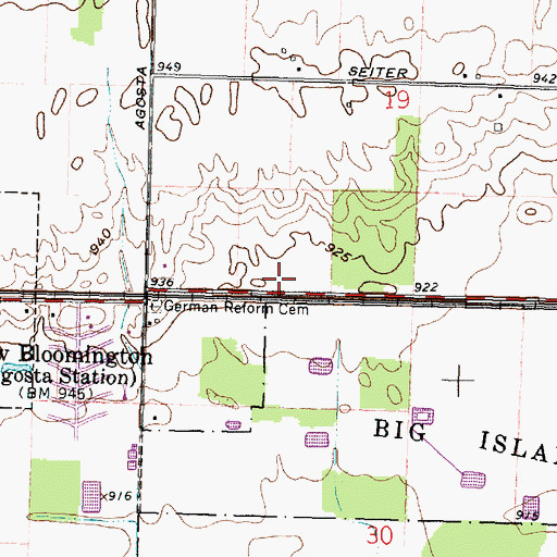 Topographic Map of New Vision Fire and Rescue, OH