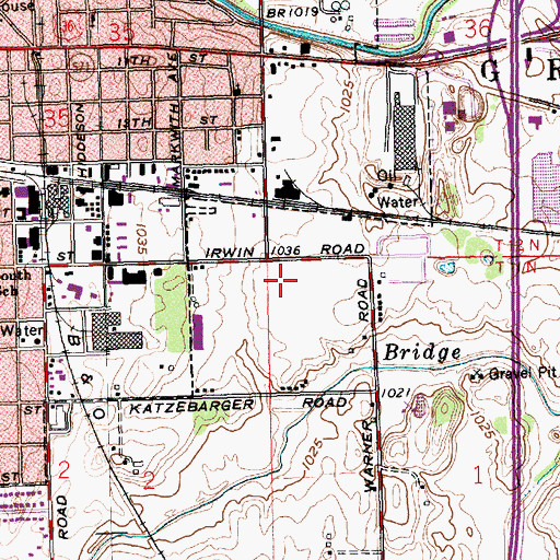 Topographic Map of Greenville Township Fire Department Station 5, OH