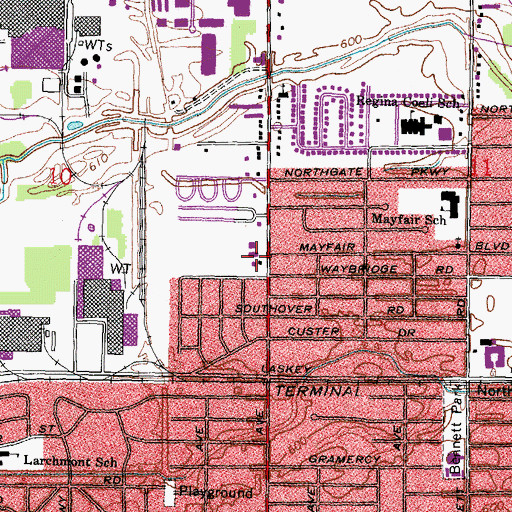 Topographic Map of Toledo Fire and Rescue Department - Station 18, OH