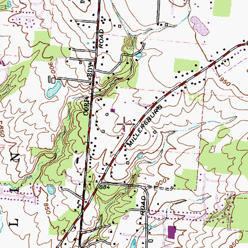 Topographic Map of Mifflin Township Division of Fire Station 133, OH