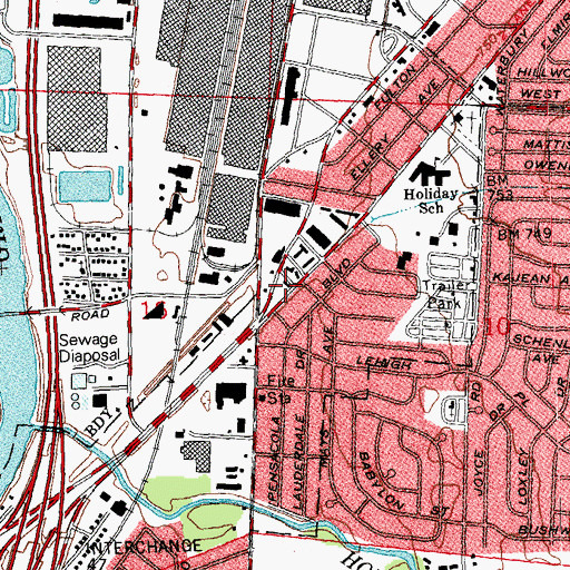 Topographic Map of Moraine Fire Department Station 29, OH