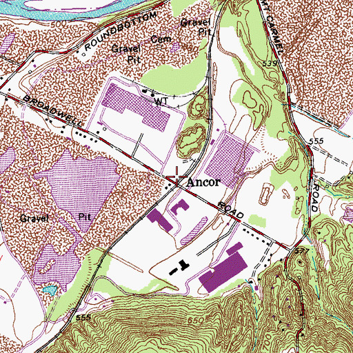 Topographic Map of Anderson Township Fire and Rescue Department Station 100, OH