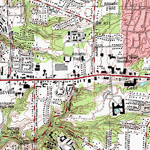 Topographic Map of Anderson Township Fire and Rescue Department Station 6, OH