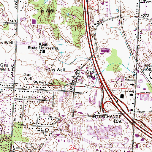 Topographic Map of Jackson Township Fire Department Station 4, OH