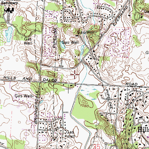 Topographic Map of Jackson Township Fire Department Station 5, OH