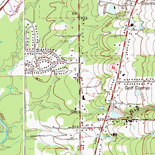 Topographic Map of Bazetta Fire Department Station 13, OH