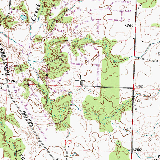 Topographic Map of Johnsville Fire Department Station 2, OH