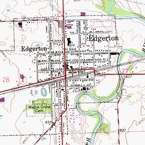 Topographic Map of Williams County Emergency Medical Services Medic 1, OH