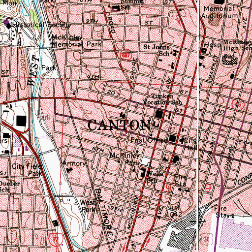 Topographic Map of American Medical Response, OH