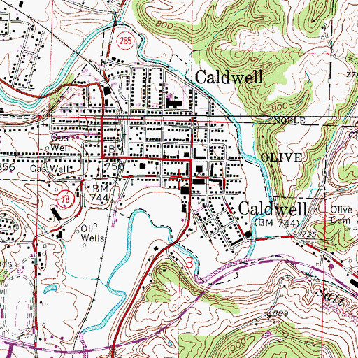 Topographic Map of United Ambulance Service, OH