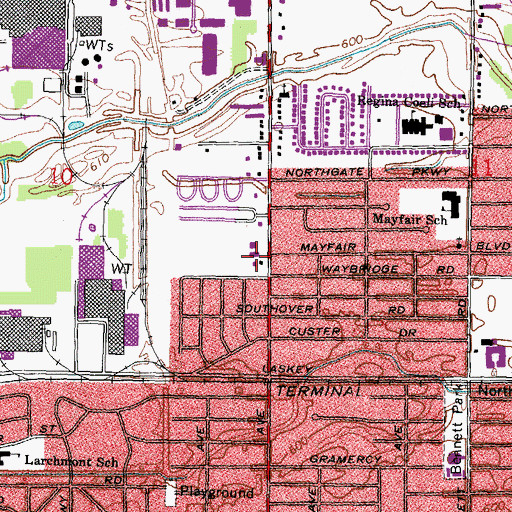 Topographic Map of Lucas County Emergency Medical Services - Life Squad 3, OH