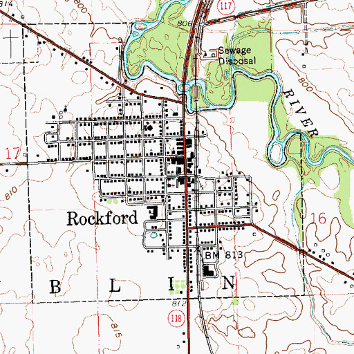 Topographic Map of Mercer County Emergency Medical Services, OH