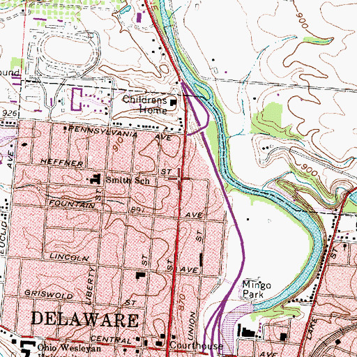 Topographic Map of Stofcheck Ambulance Service, OH