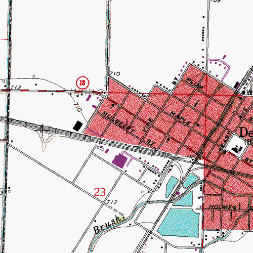Topographic Map of Henry County South Joint Ambulance District Deshler Emergency Medical Services, OH