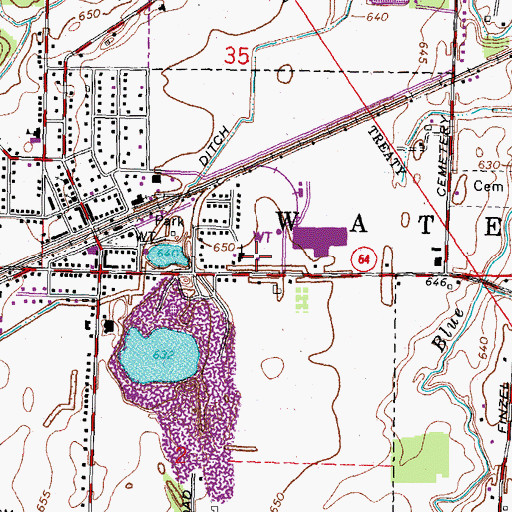 Topographic Map of Lucas County Emergency Medical Services Life Squad 9, OH