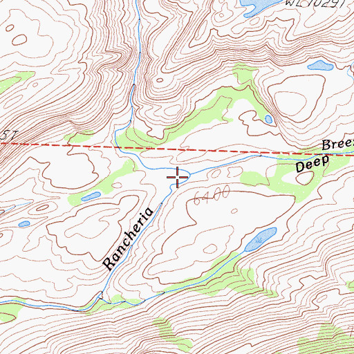 Topographic Map of Breeze Creek, CA