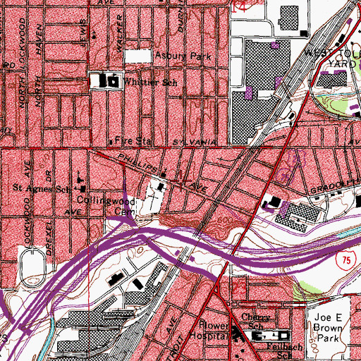 Topographic Map of Kish Ambulance, OH