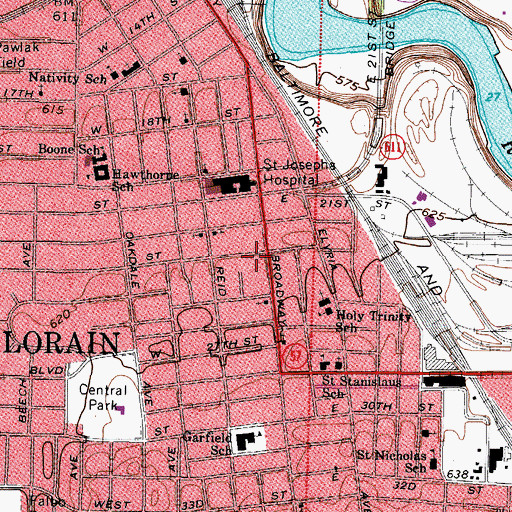 Topographic Map of Lifecare Ambulance Inc, OH