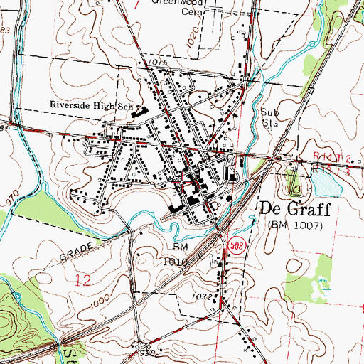 Topographic Map of Riverside Emergency Medical Services, OH