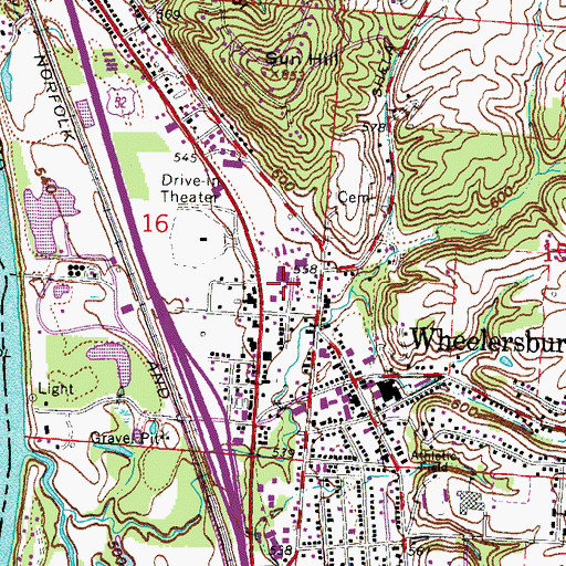 Topographic Map of Able Medical Transport, OH