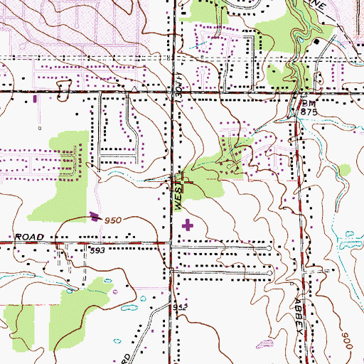 Topographic Map of Advance Ambulance, OH