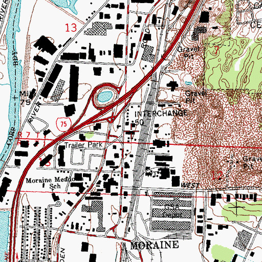 Topographic Map of Medcorp Emergency Medical Services, OH