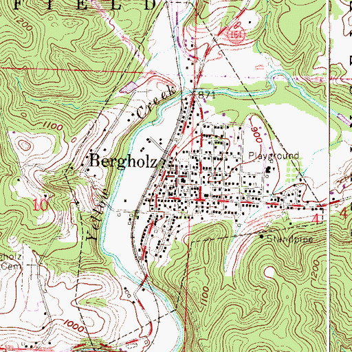 Topographic Map of Bergholz Squad, OH