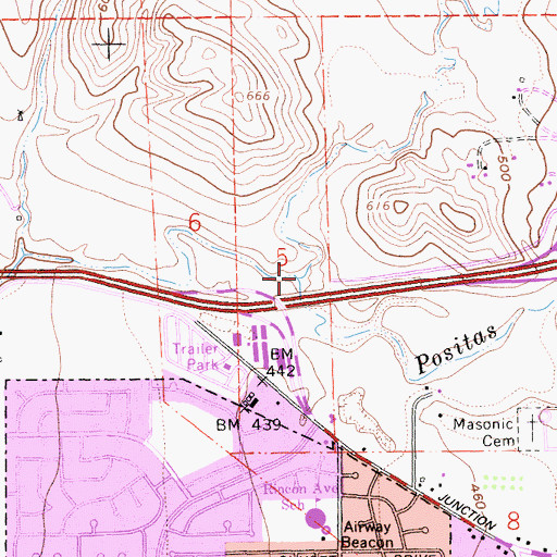 Topographic Map of Cayetano Creek, CA