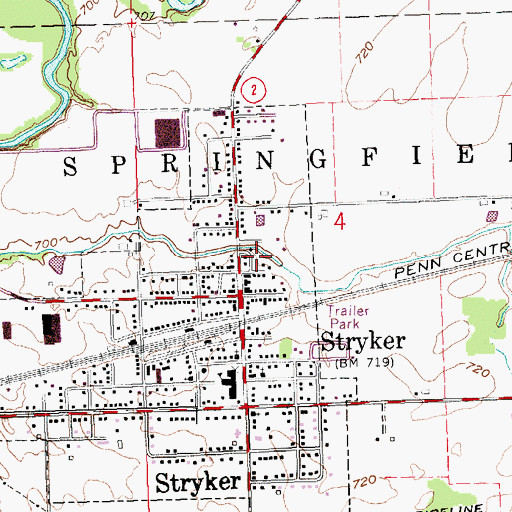 Topographic Map of Williams County Emergency Medical Services Medic 3, OH