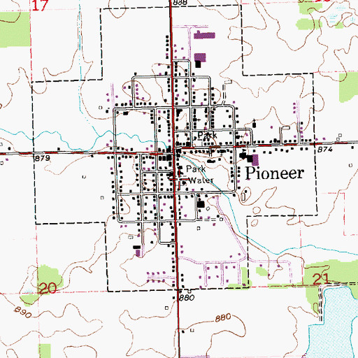 Topographic Map of Williams County Emergency Medical Services Medic 7, OH
