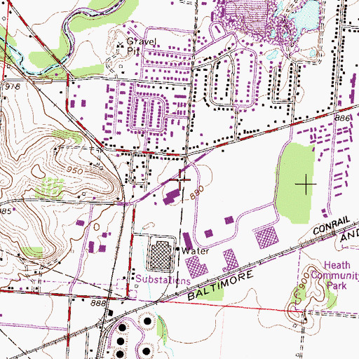Topographic Map of Courtesy Ambulance, OH