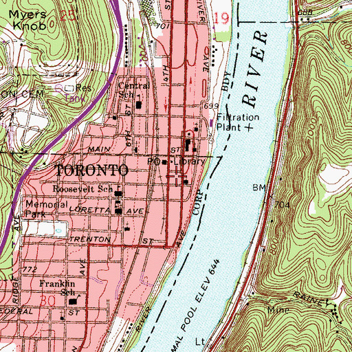 Topographic Map of Tems Joint Ambulance District, OH