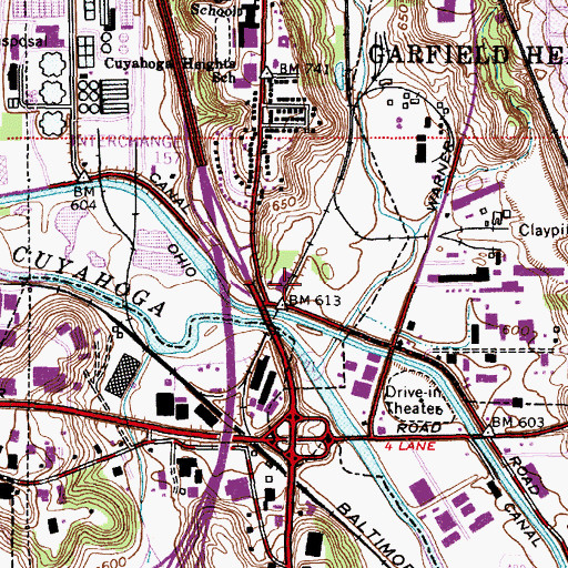Topographic Map of Rural / Metro Corporation, OH