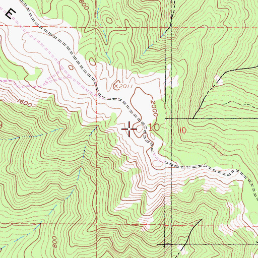 Topographic Map of Cliff Ridge, CA