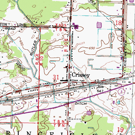 Topographic Map of Lucas County Emergency Medical Services Lifesquad 10, OH