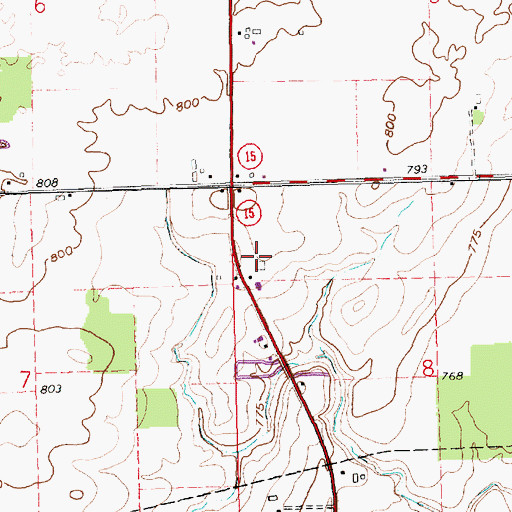 Topographic Map of Williams County Emergency Medical Services, OH