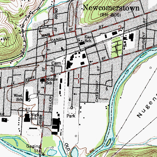 Topographic Map of Tri - County Joint Ambulance District, OH