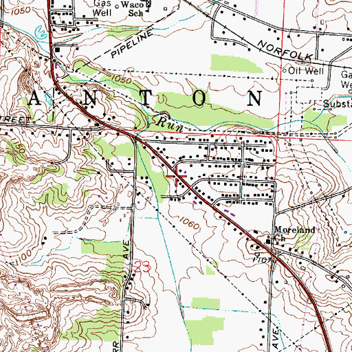 Topographic Map of Emergency Medical Transport Station 100, OH