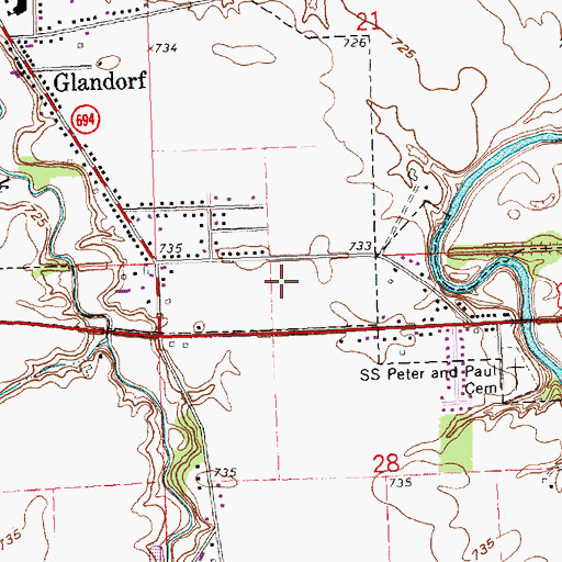 Topographic Map of Putnam County Emergency Medical Services, OH
