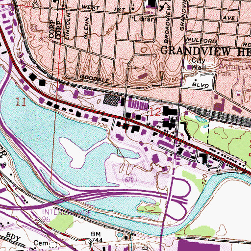 Topographic Map of Mount Carmel Connection, OH