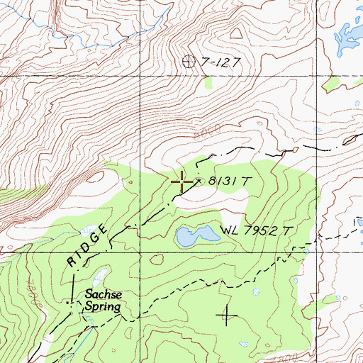 Topographic Map of Kibbie Ridge, CA