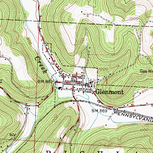 Topographic Map of Richland Township Emergency Medical Services, OH