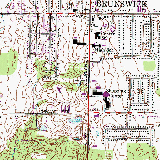 Topographic Map of Carlson Ambulance Transport Service, OH